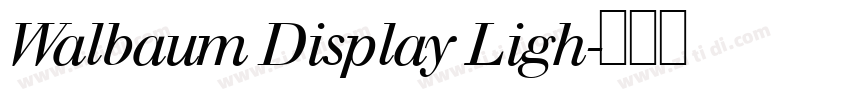 Walbaum Display Ligh字体转换